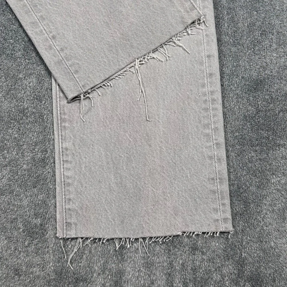 VTG 80s Levi's 501-0657 Gray Jeans Button Fly Mens 27x27 Cut Raw Hem Made in USA